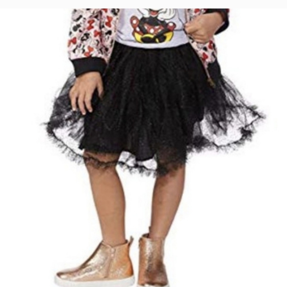 Disney Collections Kids Black Tutu Couture Multi Tule Layered Skirt Sz 4T
